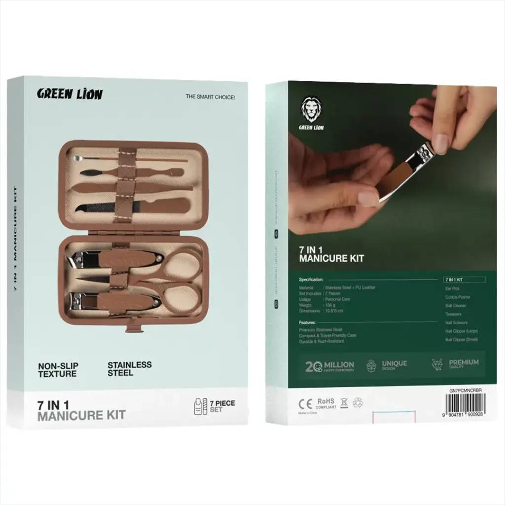 کیت مانیکور 7 کاره گرین لاین Green Lion 7in1 Manicure Kit 0928